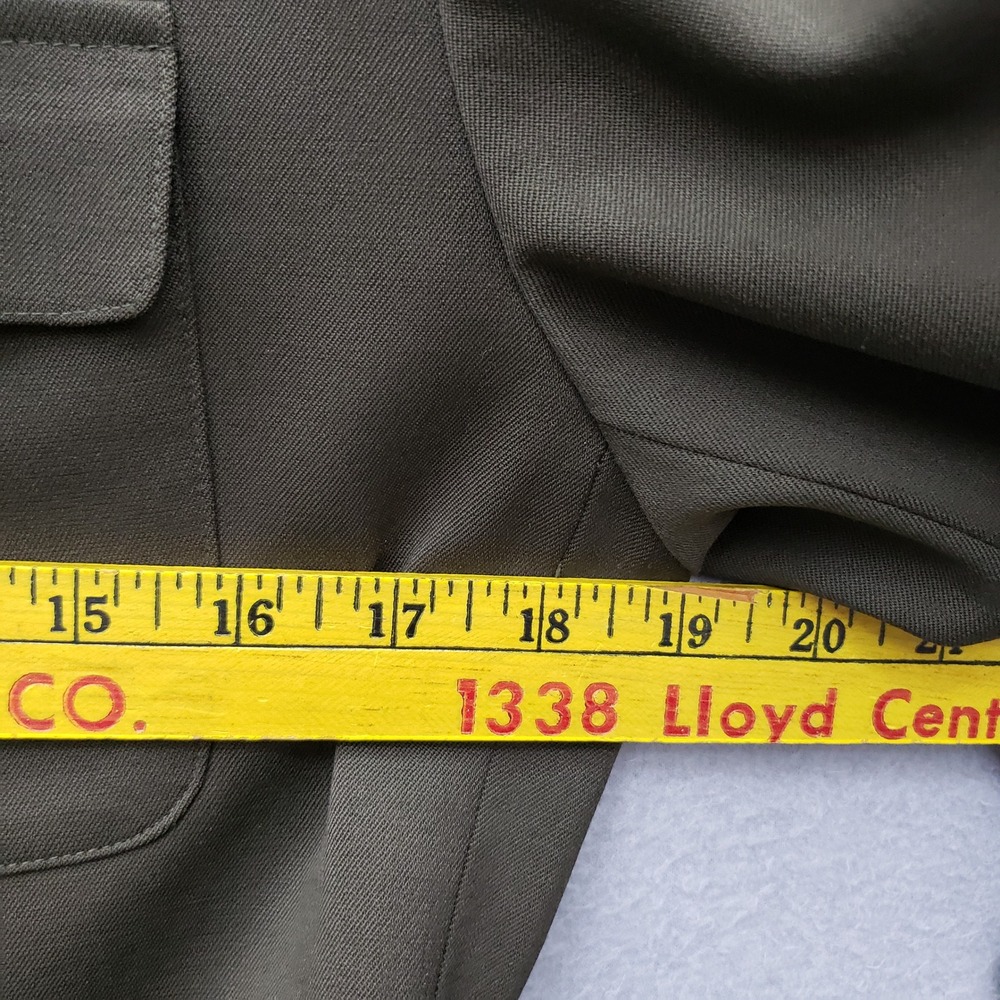 Valerie Stevens Utility Blazer Jacket Olive Green Military Wool Armycore Size 6 - Picture 6 of 10
